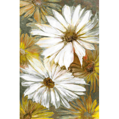 Jaune jaune gris - peinture sur toile tendue