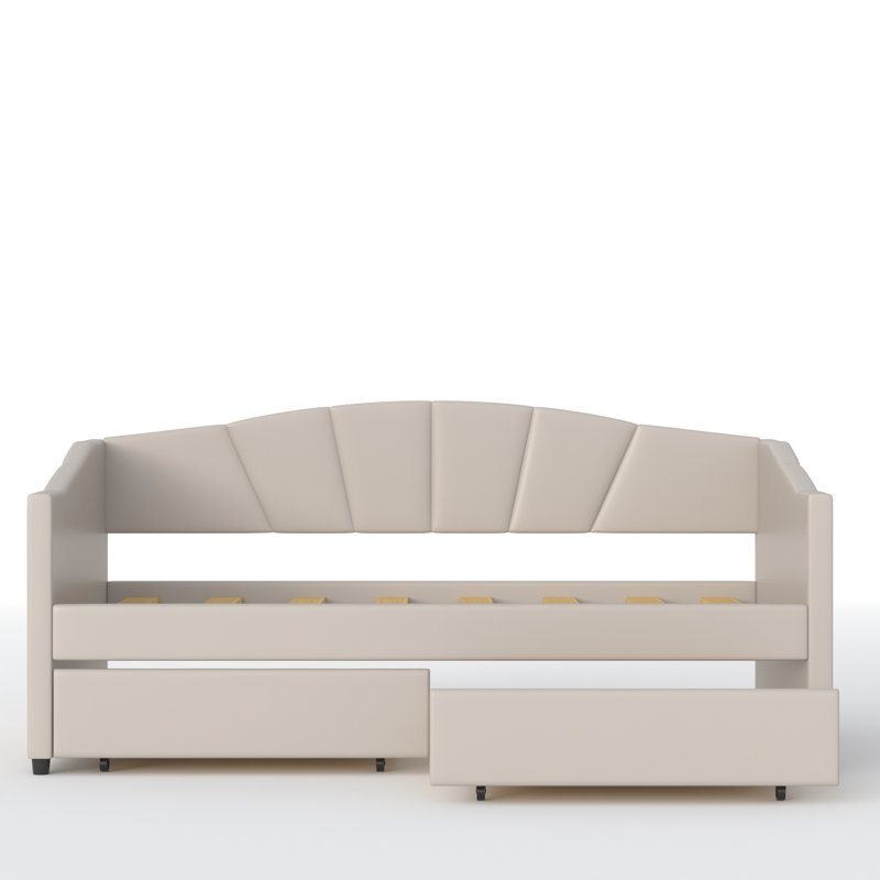 Edib Kids Twin Daybed with Drawers, Beige
