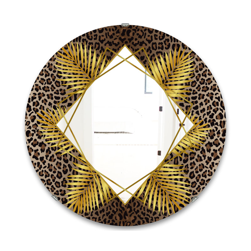 Miroir mural Leopard, H 23,6 po x l 23,6 po