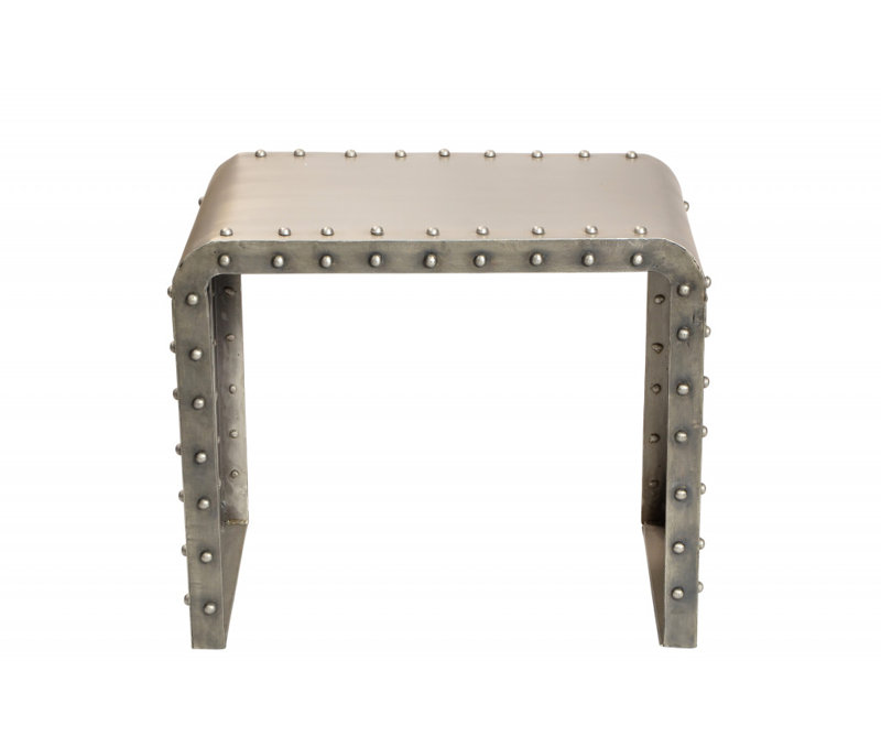 Table de bout rectangulaire en métal doré 20 po