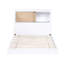 Lit simple pour chambre à coucher avec tête de lit en placage de pin - Finition 2 tons Mid-Century-1315627987