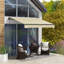 Auvent rétractable 8 pi x 6 pi 5 po, auvent de patio avec pare-soleil à manivelle, tissu résistant aux rayons UV de 280 g / m² et structure en aluminium