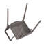Ensemble de salle à manger de patio pour 4 personnes avec table rectangulaire blanche, fauteuils empilables en polypropylène pour une utilisation intérieure / extérieure-2091860218