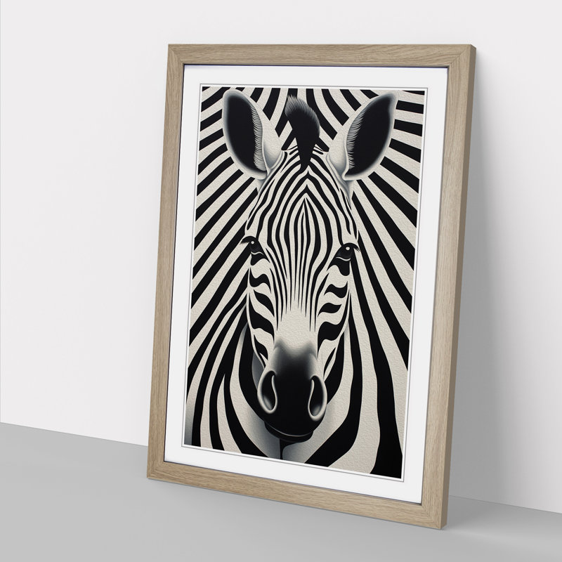 Single Picture Frame Print on Wood, 46cm H x 34cm W, Oak Framed