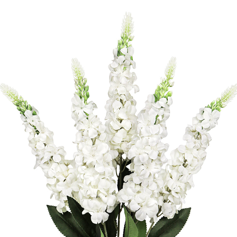 Bouquet de tiges de fleurs artificielles, Blanc