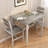 3 Piece Dining Table Set For 2 With Built-In Storage Rack, Small Wooden Kitchen Table & 2 Backrest Chairs With Metal Frame, Farmhouse Square Dinette Set For Small Space Dining Room, Apartment-1101726340