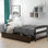Structure de lit Charlie, lit plateforme, lit avec rangement
