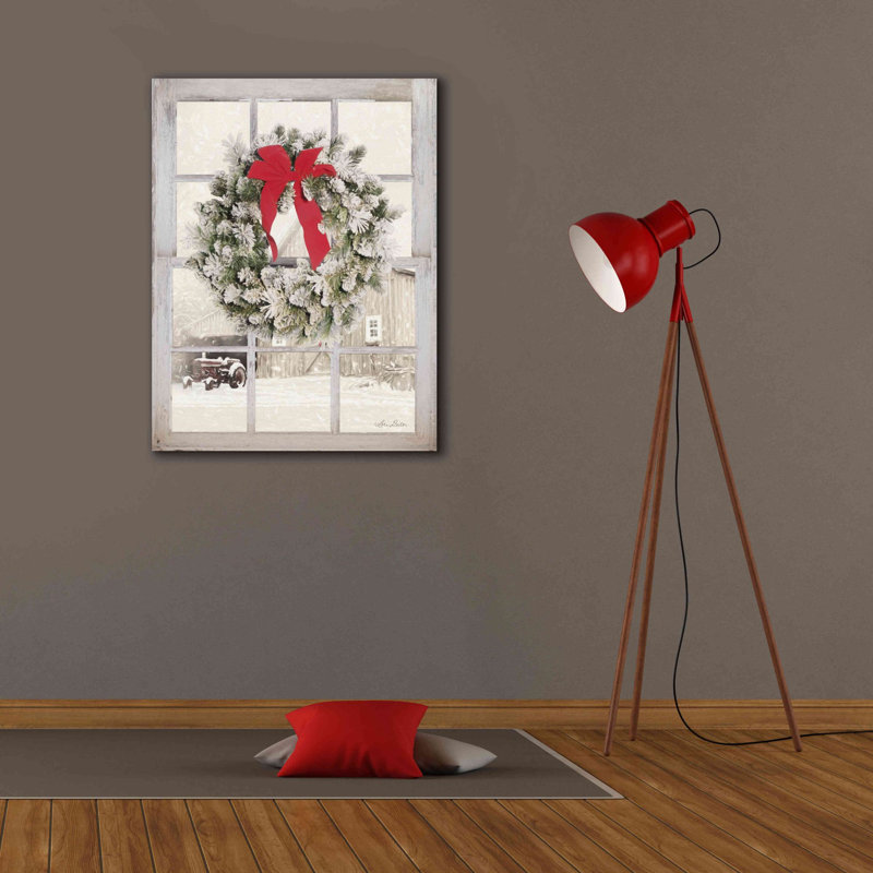 «On the Farm Window View» par Lori Deiter, art mural sur toile, H 34 po x l 26 po x P 1,5 po