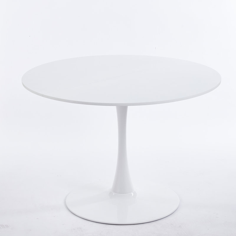 Table de salle à manger 42,1 po Tulip White avec plateau rond pour 4 à 6 personnes