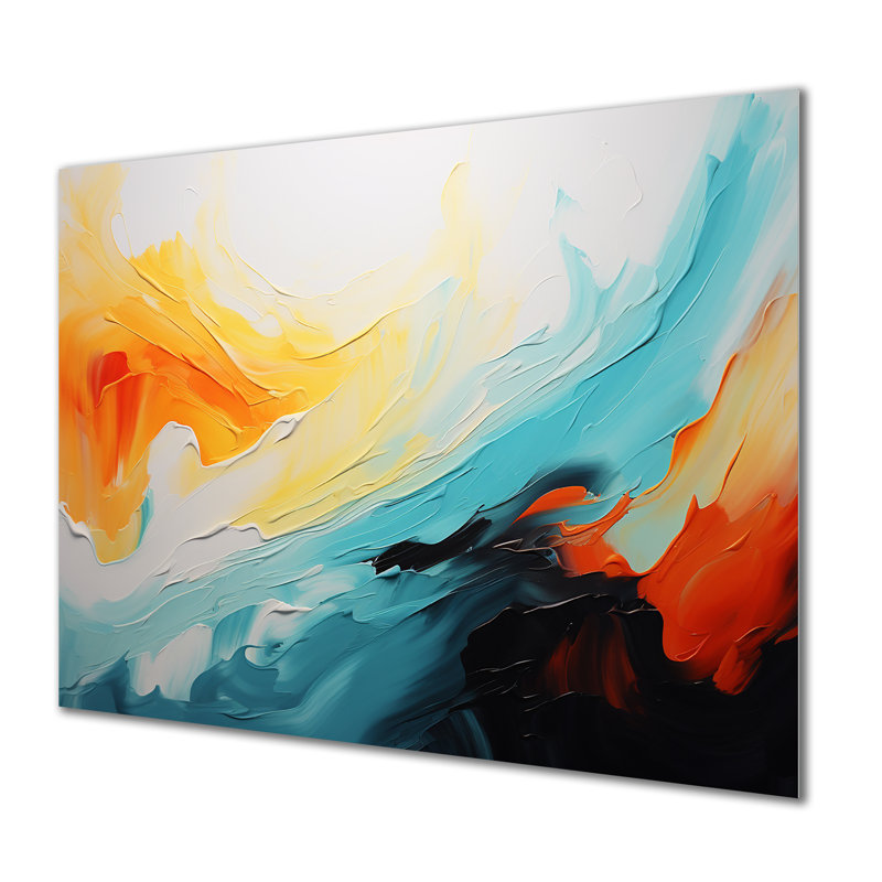 «Colorful Abstract Expression V», art mural abstrait en métal MT134531, H 30 po x l 40 po x P 1,5 po