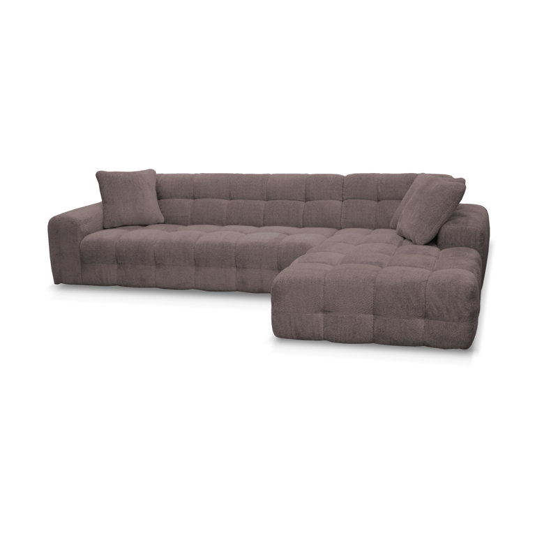 4 Seater Corner Sofa , Purple, Right Hand Facing