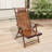 Bamboo Folding Lounge Chair Reclining Chair With Adjustable Backrest And Massage Hammer