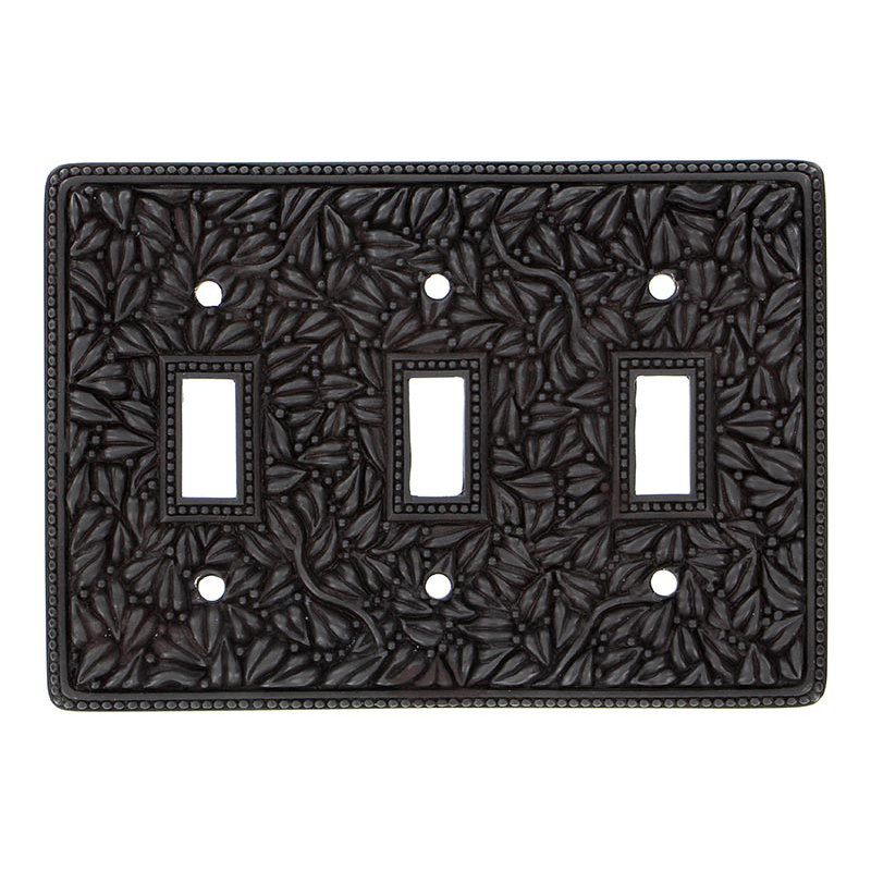 San Michele 3-Gang Toggle Light Switch Wall Plate, Oil-Rubbed Bronze