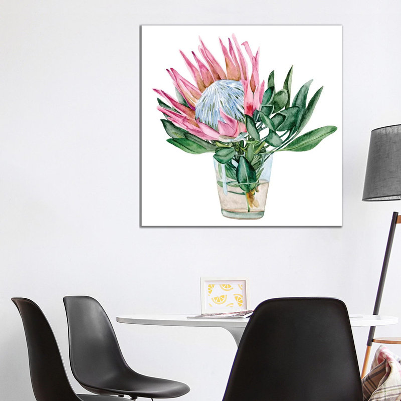 Awaken Protea II - Wrapped Canvas Print, 93.98 cm H x 93.98 cm W x 1.91 cm D
