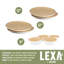 Ensemble d'assiettes et de salades en bambou 8 pièces Lexa, blanc-122663375