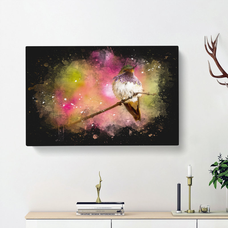Hummingbird - Wrapped Canvas, 50cm H x 76cm W x 3cm D