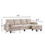 Linnzi 101'' Upholstered Sectional Sofa With Chaise-1578573811