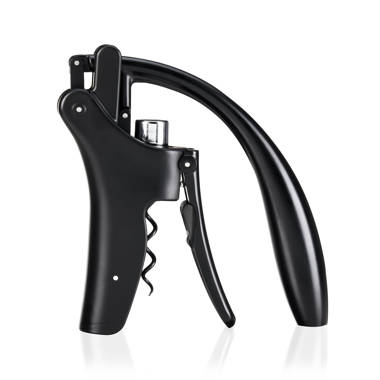 OXO Steel Vertical Lever Grip Corkscrew Smooth Gliding Wine Bottle