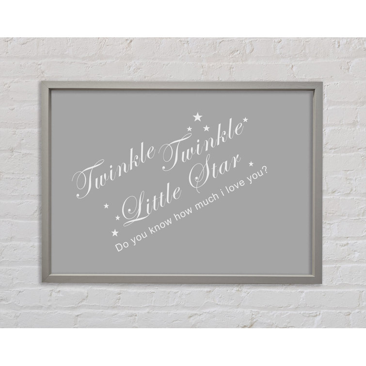 Bright Star Twinkle Twinkle Little Star 2 Grey White - Single Picture ...