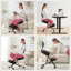 Fauteuil ergonomique à hauteur réglable avec dossier et frein de roue