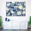 Motif botanique bleu, reproduction sur toile-93059968