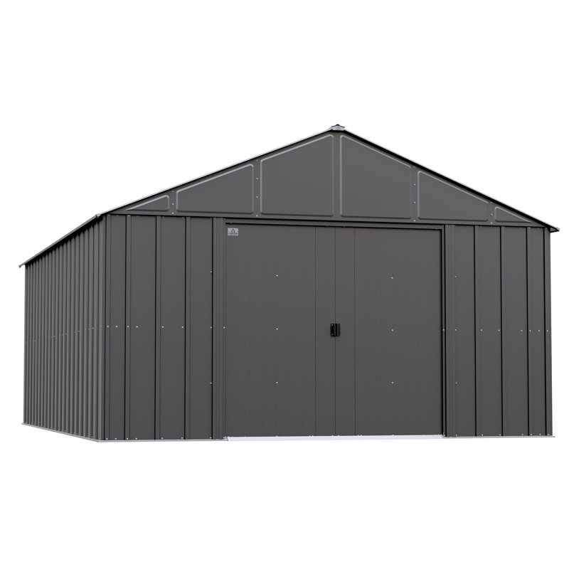 17 ft. Charcoal Steel Storage Shed Kit