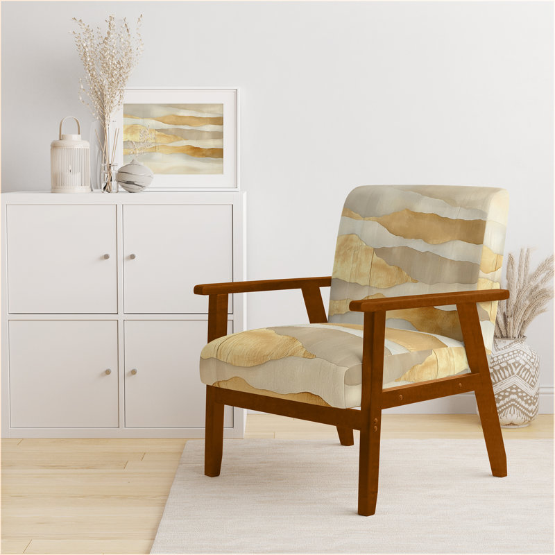 Chaise rembourrée Abstract, Brown Square Arms