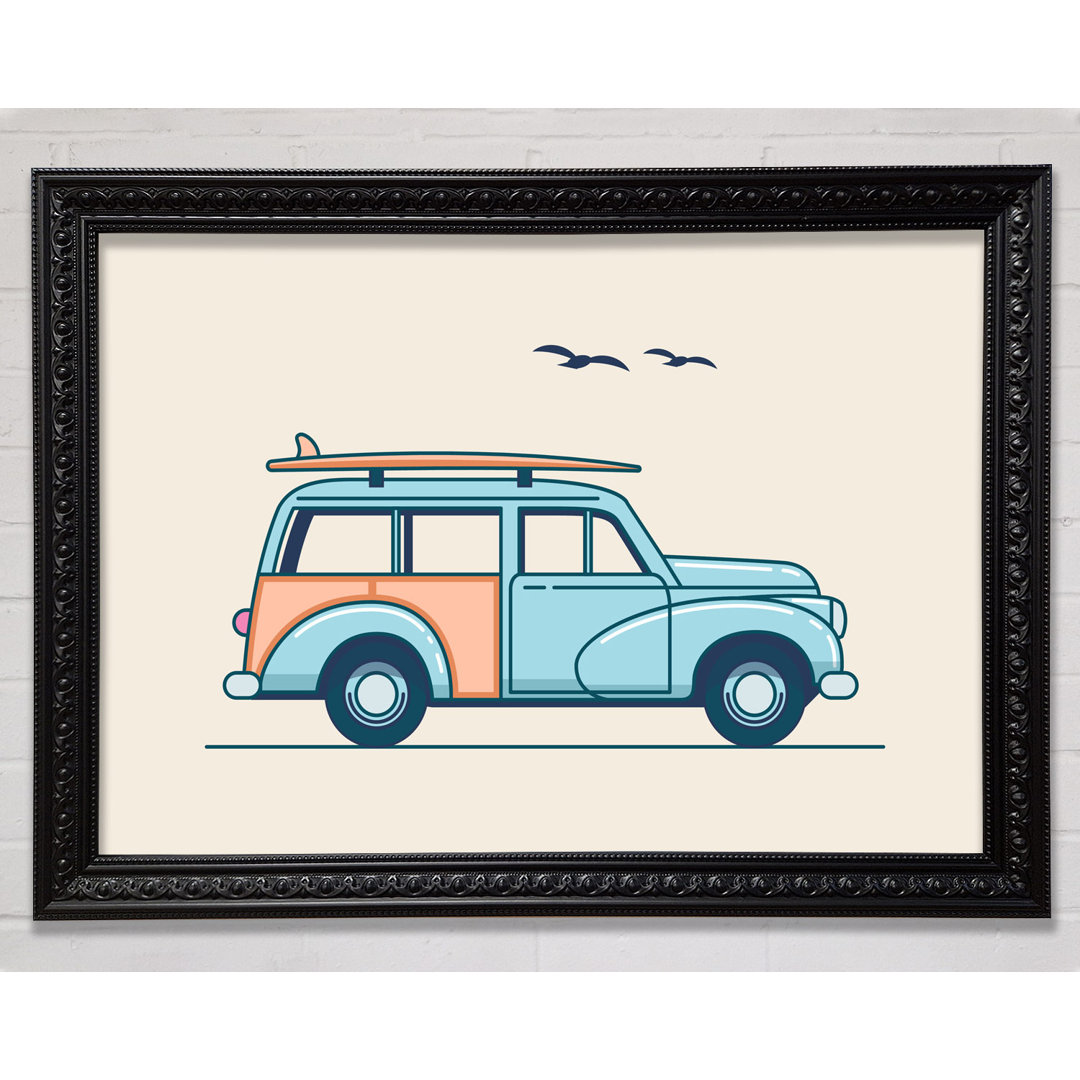 Morris Minor Traveller Gerahmter Druck Wandkunst