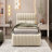 Queen Size Upholstered Platform Bed With Thick Fabric, Grounded Bed With Solid Frame