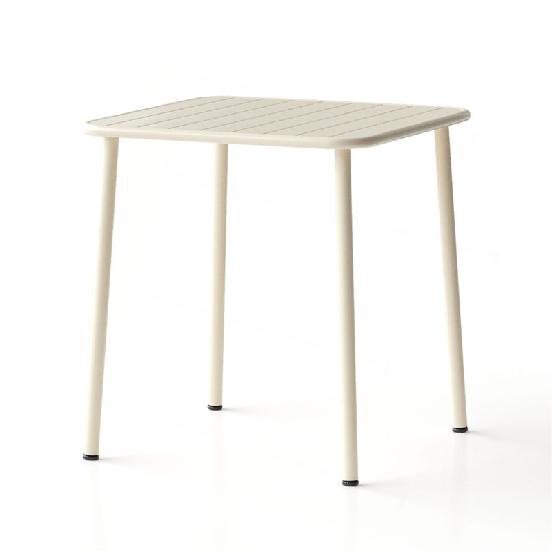 Table de salle à manger d'extérieur Sera, Blanc rétro