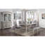 Banc moderne gris argenté - 60 po avec siège rembourré et embellissements scintillants pour l'intérieur embelli dans les salles à manger et les salons