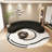 Black semi-circular curved corner sofa-106295166-106295163