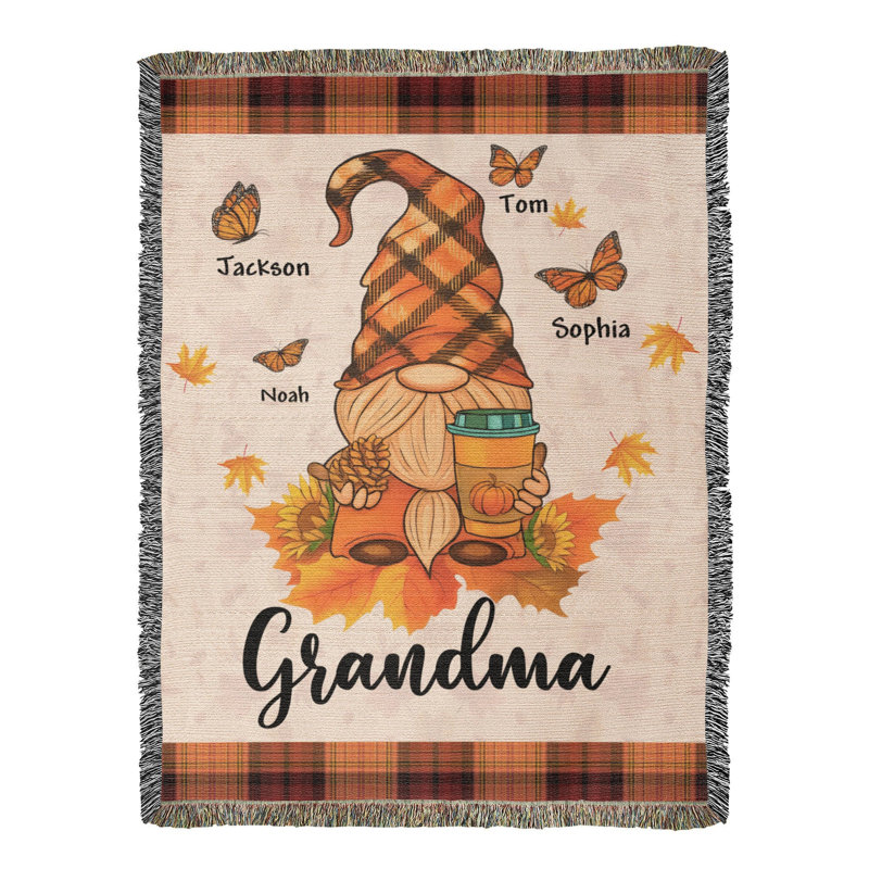 Couverture tissée personnalisable Grandma, 50 po x 60 po