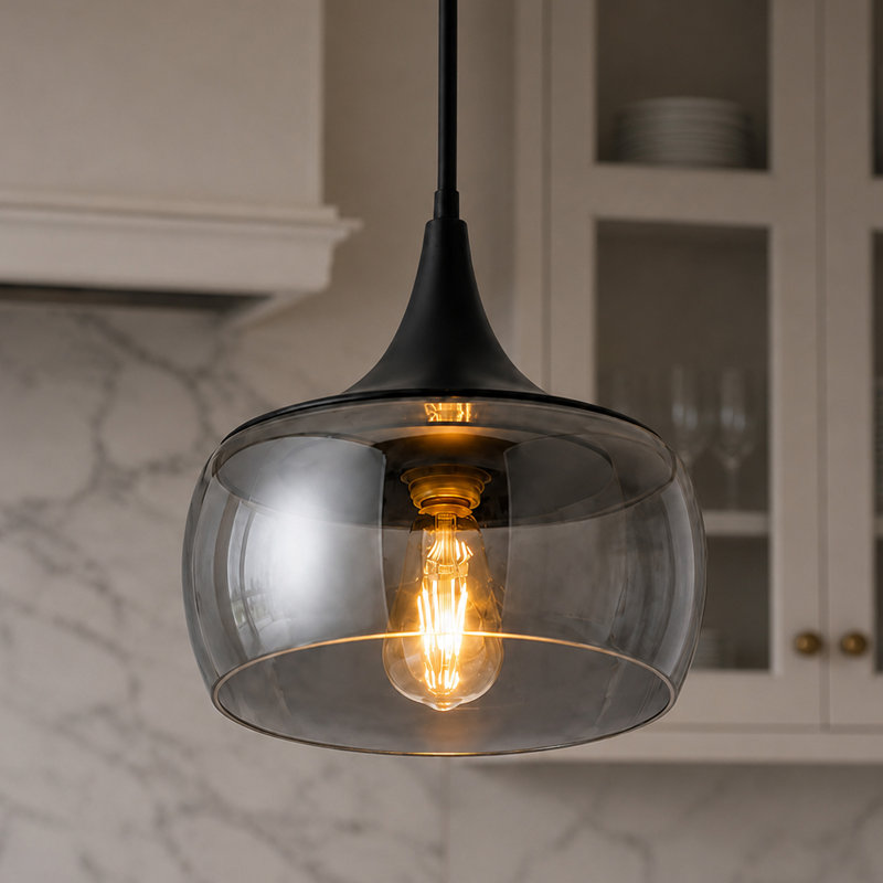 Luminaire suspendu géométrique à 1 lumière pour îlot de cuisine Bracci