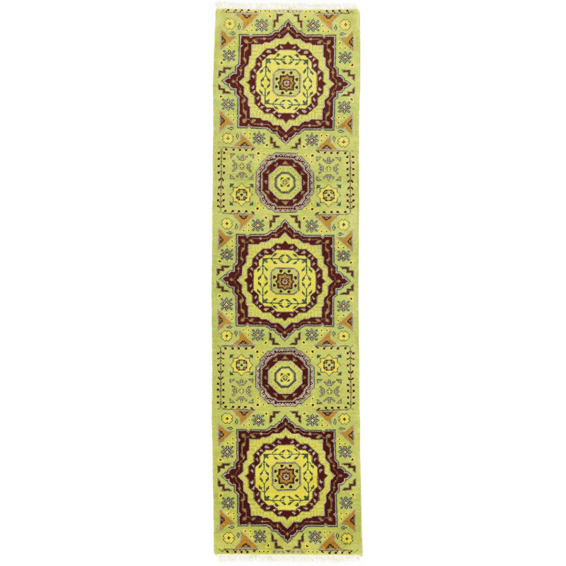 Tapis traditionnel en laine Shynar, Tapis de couloir 2 pi 7 po x 9 pi 7 po