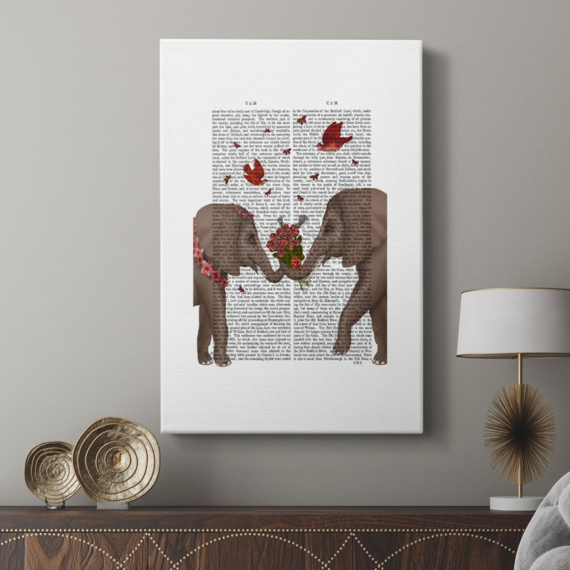Bouquet d'éléphants, portrait - galerie Cavas sur mesure, H 18 po x l 12 po