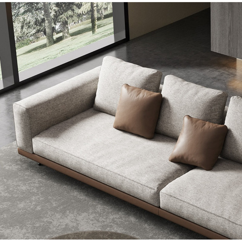 Canapé droit en lin et coton, H 33,46 po x l 112,2 po x P 40,15 po, 3