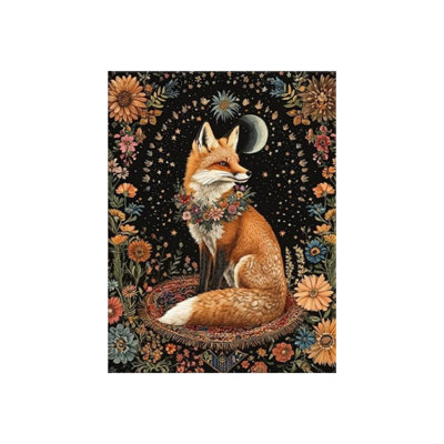 Art mural en toile Boho Fox 16 "x 20"