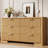 54'' Wide Dresser with 6 Drawers, Modern Fluted Chest Storage Organizer for Bedroom, Living Room -119892943