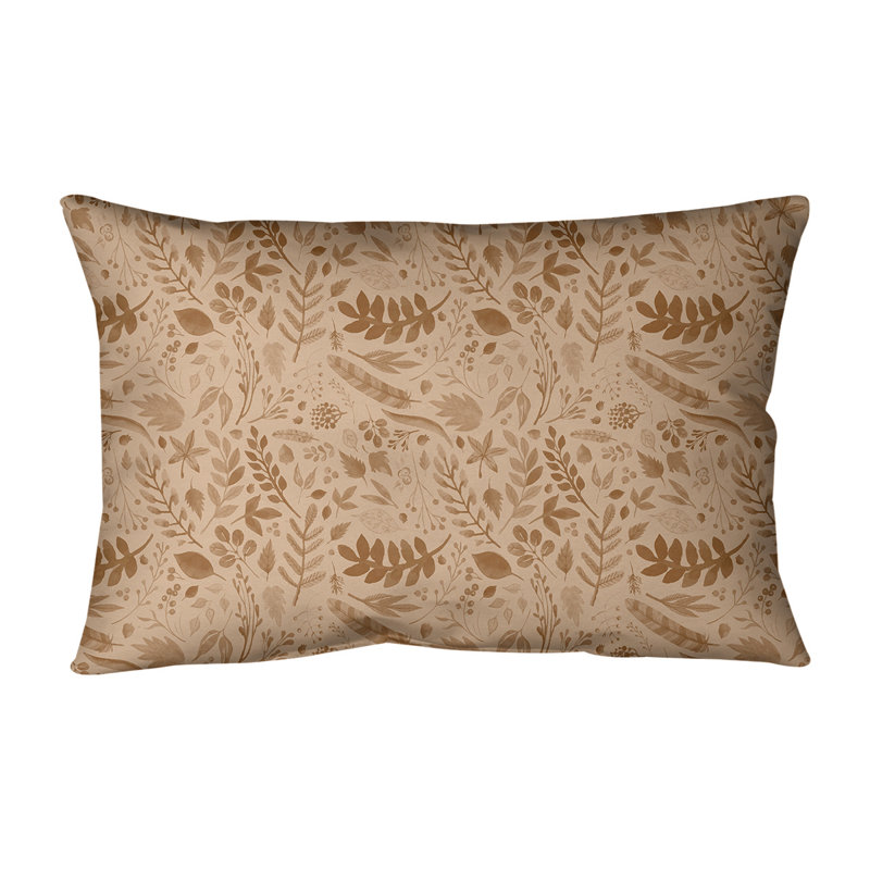 Coussin lombaire 14 po, Crème foncée / brun