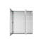 Armoire à pharmacie encastrée ou murale en aluminium de 81 cm x 91 cm avec étagères en verre ajustables, pour salle de bain-1936340618