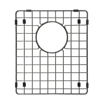 Starstar Sinks Protector Matte Black 304 Stainless Steel Kitchen Sink Bottom Grid, Rack (13 L X 15 W)