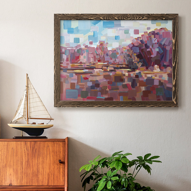 «Pretty In Pink», reproduction d'art sur toile, H 18 po x l 26 po x P 1,5 po, Noyer