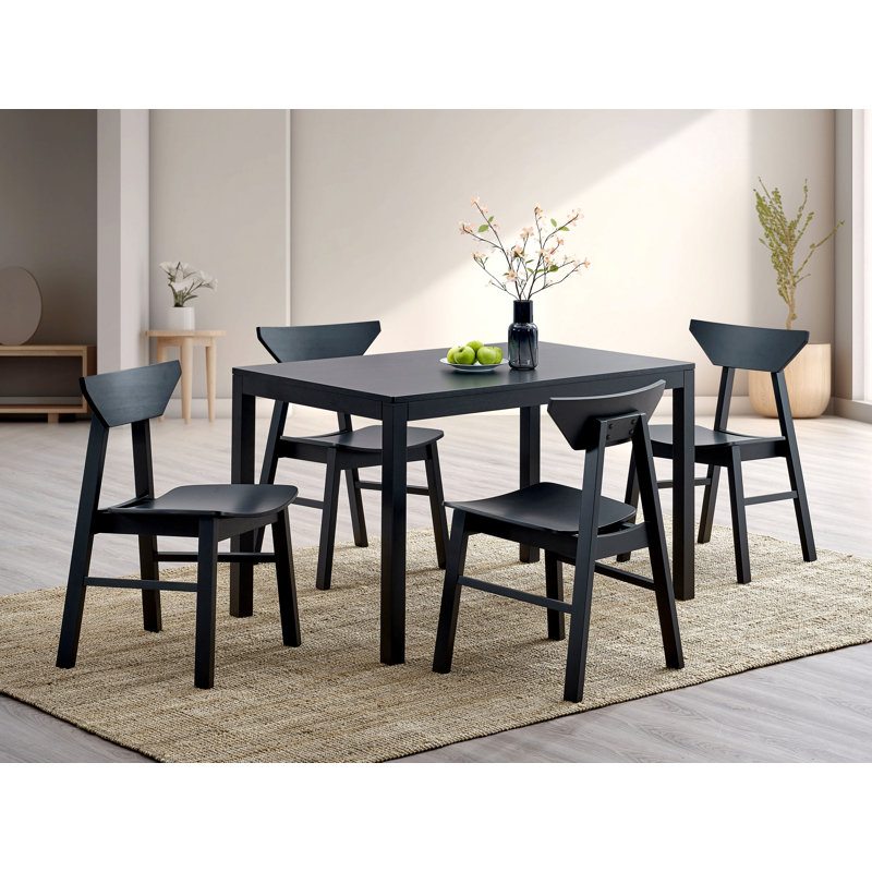 5Pcs Rectangular Table W/ Chair Dining Set