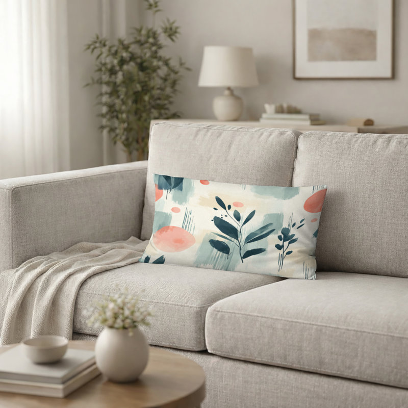 Coussin décoratif abstrait Abstract, H 12 po x l 20 po