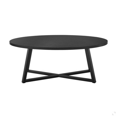 Modern Harmony Wood Oval Coffee Table