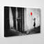 Banksy Girl with Balloon Graffiti - Wrapped Canvas-19040549