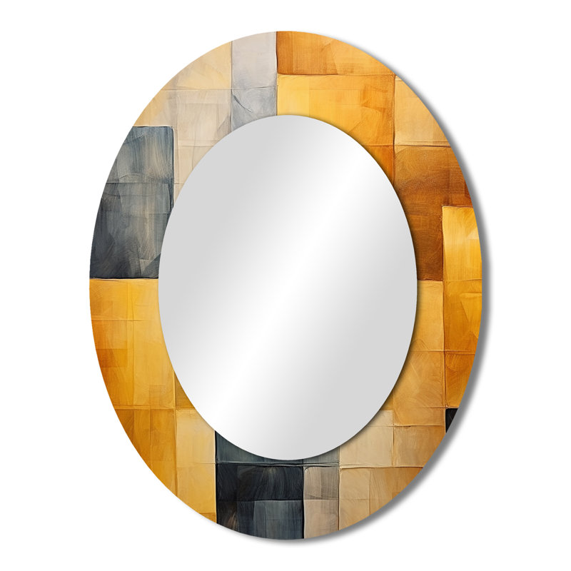 Miroir mural Topaz Tessellation - jaune, 43 po x 33 po