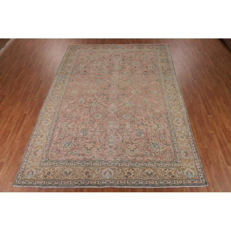 Tapis traditionnel rose rétro 10 x 13