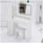 41" Large Size Left Bedside Cabinet Vanity Table+Cushioned Stool, Extra Large Touch Control LED Mirror, 3-colour Switch, Multi Layer High Capacity Storage Fashionable Dresser, Suitable For Large Space-1268129368
